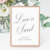 Liefde is Lief  Elegance Script Bruiloft Poster