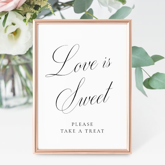 Liefde is Lief  Elegance Script Bruiloft Poster