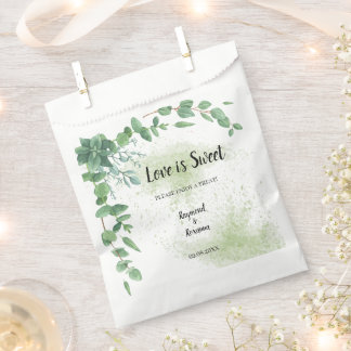 Liefde is Lief Eucalyptus Bruiloft Treat Favor Bag Bedankzakje