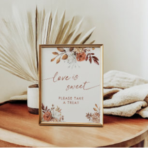 Liefde is lief gunsten Boho Vrijgezellenfeest teke Poster