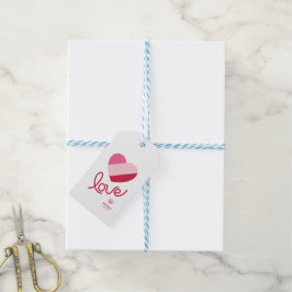 Liefde is lief, harten, bruiloft, douchen, Valenti Cadeaulabel