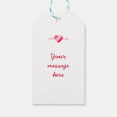 Liefde is lief, harten, bruiloft, douchen, Valenti Cadeaulabel (Achterkant)