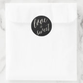 Liefde is lief kalligrafie script bruiloft sticker (Tas)
