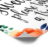 Liefde is lief, neem een bloemetjesbord 8 x 10 poster (Hoek)