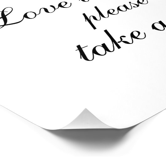 Liefde is lief, neem een poster. Blauwe bruiloft Foto Afdruk (Hoek)