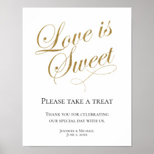 Liefde is lief, neem een Treat Favor Display Poster