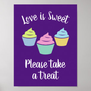 Liefde is lief, neem een trouwbord mee. poster