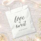 Liefde is lief script chique kalligrafie naam brui bedankzakje (Geknipt)