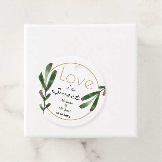 Liefde is Lief Tropisch Bruiloft Dank u Bedankjes Labels (In situ)