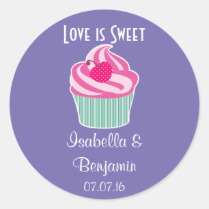 Liefde is lief. Trouwgunst. Ronde Sticker