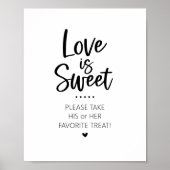 Liefde is lief zijn en haar Snoep Bar Sign Poster (Voorkant)