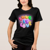 Liefde is Liefde 3D Rainbow Pride T-shirt (Voorkant)