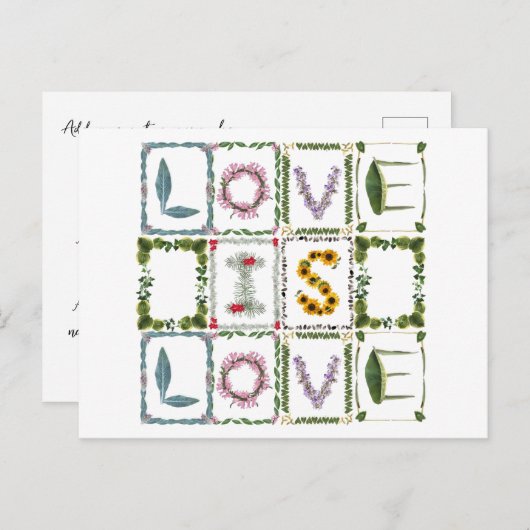 Liefde is Liefde Bewaar de datum of Aankondiging Briefkaart (Voorkant / Achterkant)