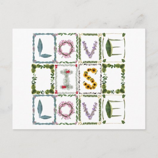 Liefde is Liefde Bewaar de datum of Aankondiging Briefkaart (Voorkant)