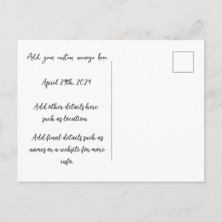 Liefde is Liefde Bewaar de datum of Aankondiging Briefkaart