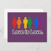 Liefde is liefde. briefkaart (Voorkant / Achterkant)