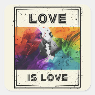 Liefde is Liefde - Emoties Serie Deel 3 Vierkante Sticker