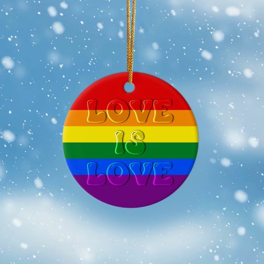 Liefde is liefde Gay Pride Keramisch Ornament