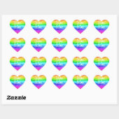 "Liefde is Liefde" Gay Pride Regenboog Klassieker Hart Sticker (Vel)