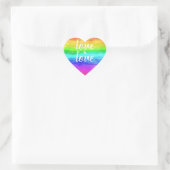 "Liefde is Liefde" Gay Pride Regenboog Klassieker Hart Sticker (Tas)