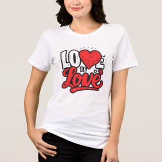 LIEFDE IS LIEFDE, Graffiti Stijl Kunst Unisex Zach Tri-Blend Shirt