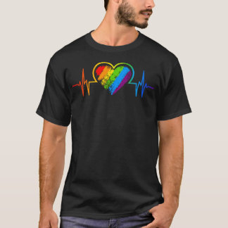 Liefde Is Liefde Hartslag Regenboog Lgbt Lesbienne T-shirt