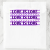 Liefde is Liefde in het Paarse Rechthoekige Sticker (Tas)