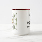 Liefde is Liefde Jubileum met bruiloft Tweekleurige Koffiemok (Center)