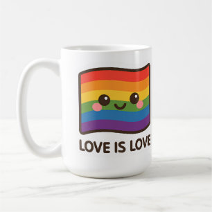 Liefde is liefde - Kawaii Rainbow Design Koffiemok