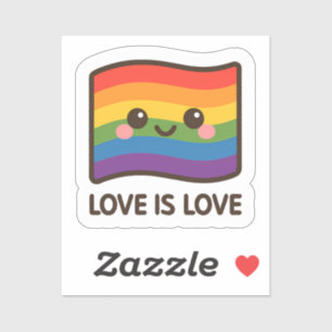 Liefde is liefde - Kawaii Rainbow Design Sticker