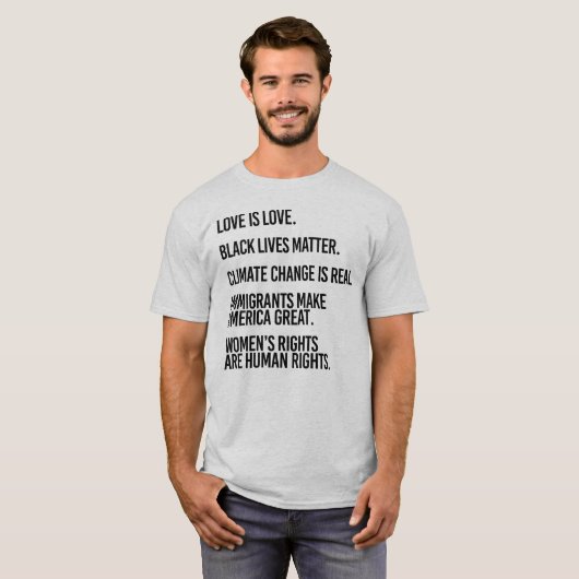 Liefde is liefde Klimaatverandering is echt T-shirt (Voorkant volledig)