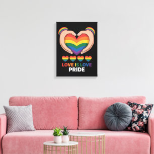 Liefde is Liefde LGBQT Canvas Afdruk