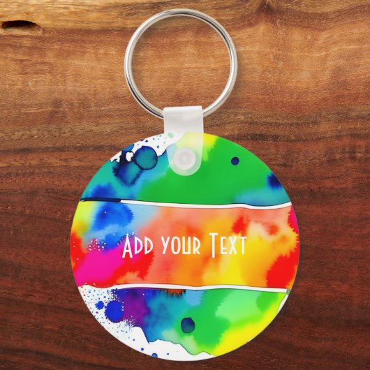 Liefde is Liefde LGBT Pride Rainbow Custom Sleutelhanger (Achterkant)