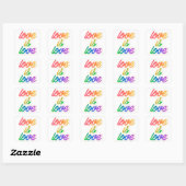 Liefde is Liefde LGBT Pride Square Sticker – Rainb (Vel)