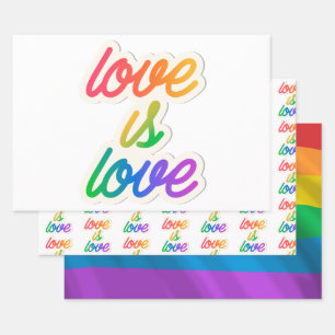 Liefde is liefde LGBT verpakken papieren vellen -