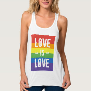 Liefde is Liefde - Liefde Gelijke Regenboog Vlag Tanktop