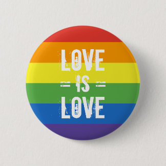 Liefde is liefde - Liefde gelijkheid Regenboog vla Ronde Button 5,7 Cm
