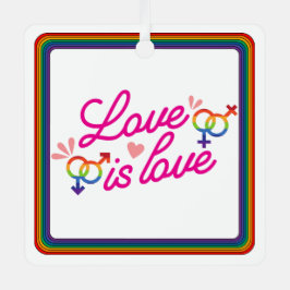 "Liefde is Liefde" Metal Ornament