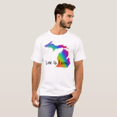 Liefde is liefde | Michigan pride T-shirt (Voorkant volledig)