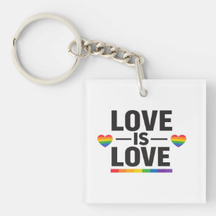 Liefde Is Liefde – Minimaal Regenboog Hart Pride D Sleutelhanger