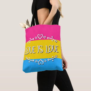 Liefde is Liefde Panseksuele Pride Vlag Draagtas
