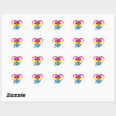 Liefde is liefde Pansexual Pride Hart Sticker (Vel)