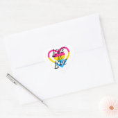 Liefde is liefde Pansexual Pride Hart Sticker (Envelop)