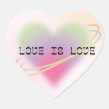 Liefde Is Liefde Pastel Hart Sticker