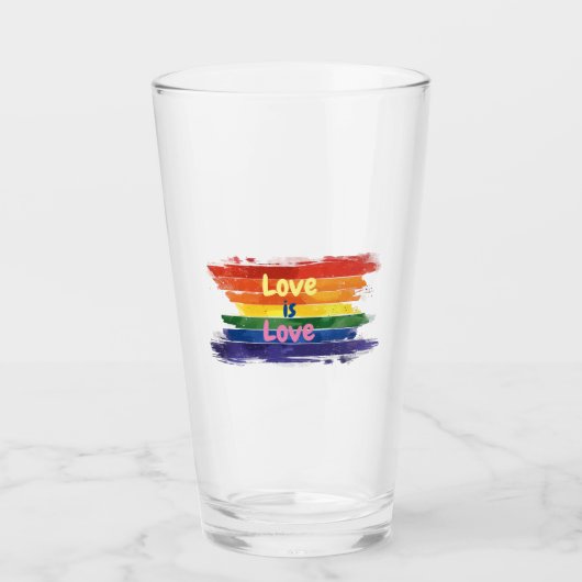 Liefde is Liefde, Pride design Glas (Voorkant)