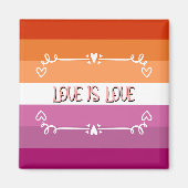 Liefde is Liefde Pride Maand Magnet Magneet (Voorkant)