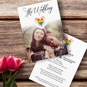 Liefde is Liefde Pride Regenboog Hart LGBT Foto Kaart