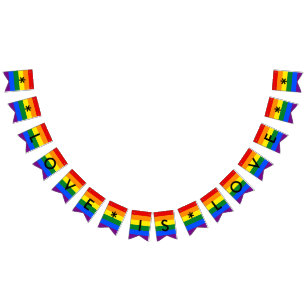 Liefde is liefde Rainbow Flag LGBT Pride Wedding P Vlaggetjes