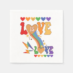 Liefde is liefde - Rainbow Hearts LGBTQ Pride Desi Servet