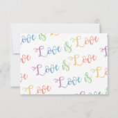 Liefde is liefde Rainbow Splatter RSVP (Achterkant)